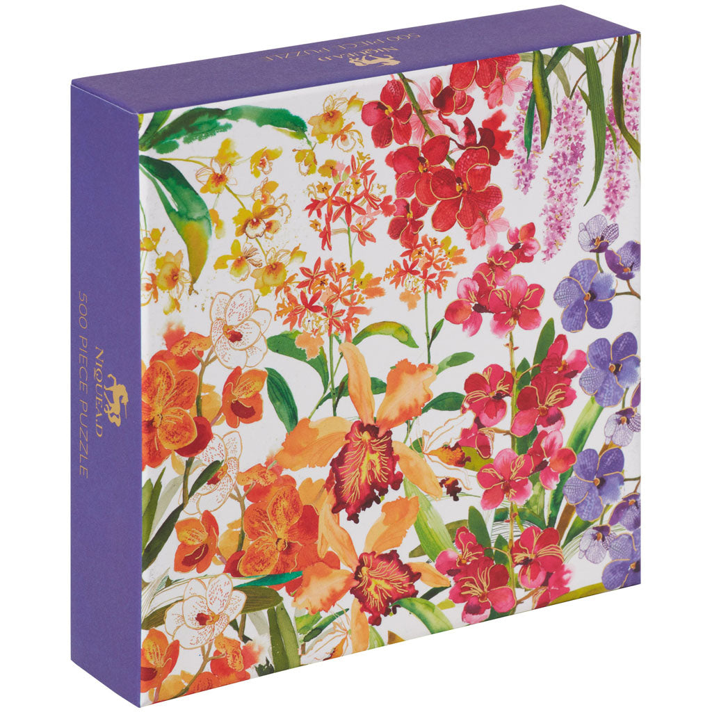 500 piece Orchid Jigsaw Puzzle Set by Artist Chris Chun.