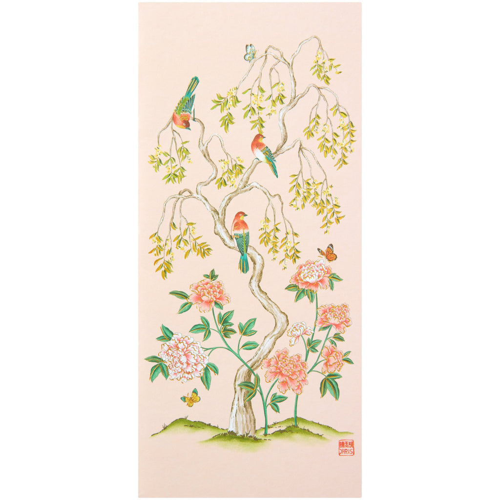 Pink Peony Tree Card by Chris Chun