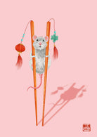 Chinese Zodiac Rat Wall Art. Custom Framed. Unique and Ideal Gift for those born in Year of the Rat - 1912, 1924, 1936, 1948, 1960, 1972, 1984, 1996, 2008, 2020