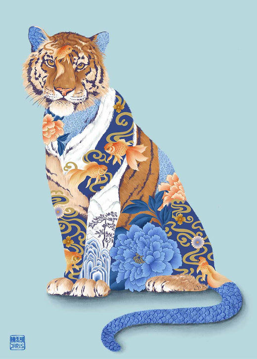 The Tiger, blue collection, by Chris Chun