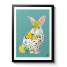 Botanical Bunny Chinese Zodiac Print featuring plants and herbs used in Chinese Medicine. Artist Chris Chun - Chinese Zodiac Wall Decor