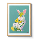 Botanical Bunny Chinese Zodiac Print featuring plants and herbs used in Chinese Medicine. Artist Chris Chun - Chinese Zodiac Wall Decor