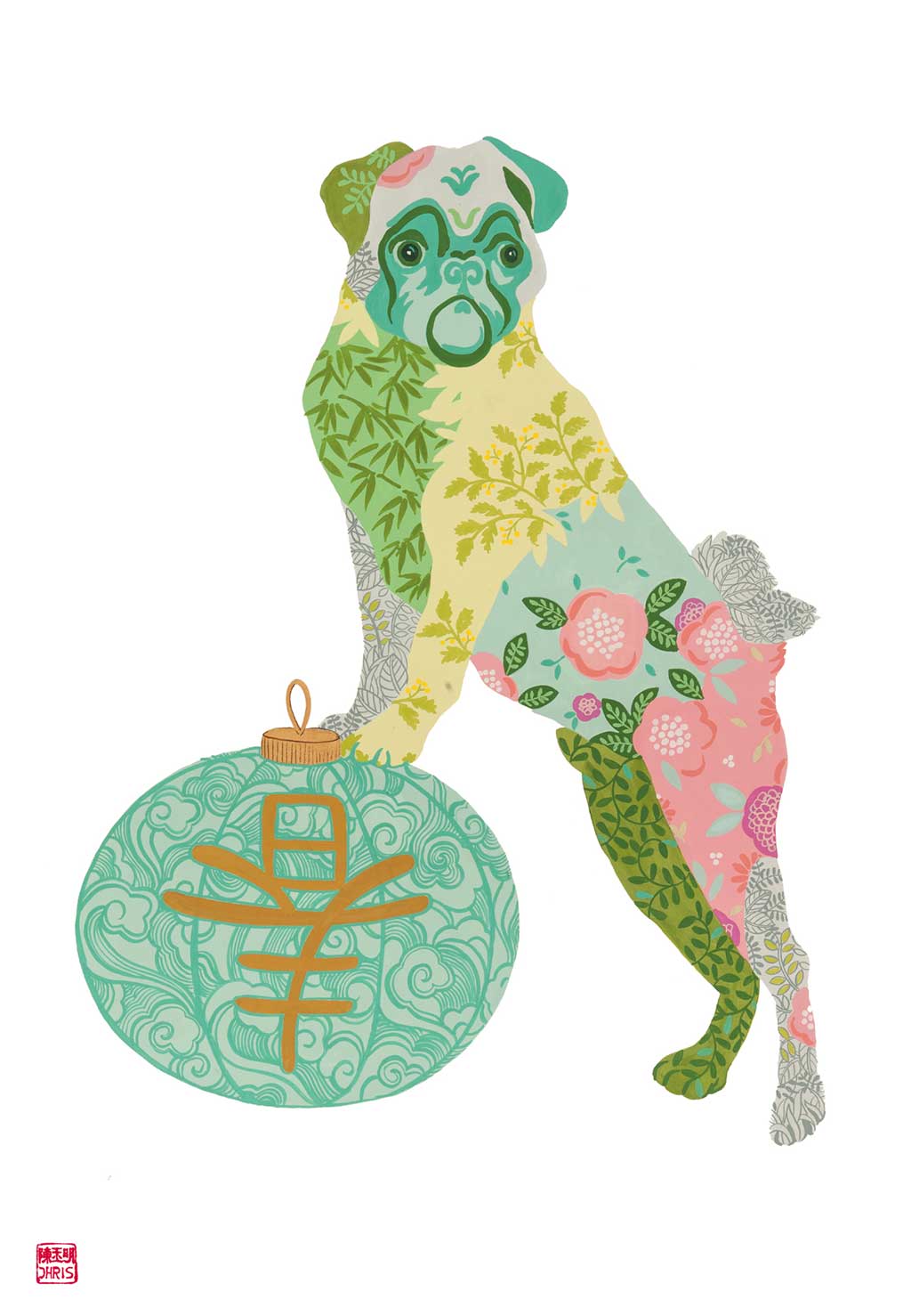 Earth Dog is a special artwork created by Australian Chinese Artist Chris Chun to commemorate 2018 Year of the Earth Dog.