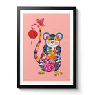 Papercut Rat Chinese Zodiac Fine Art Print by Artist and Textile Designer Chris Chun
