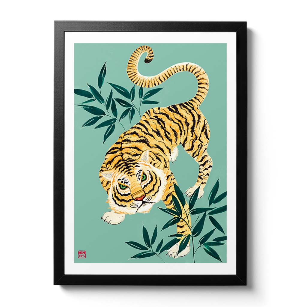 Chinese Zodiac Tiger Fine Art Print by Australian Chinese Artist Chris Chun. The perfect gift for those born in 1926, 1938, 1950, 1962, 1974, 1986, 1998, 2010, 2022 as they have been created to bring good fortune, health and prosperity to their owners!